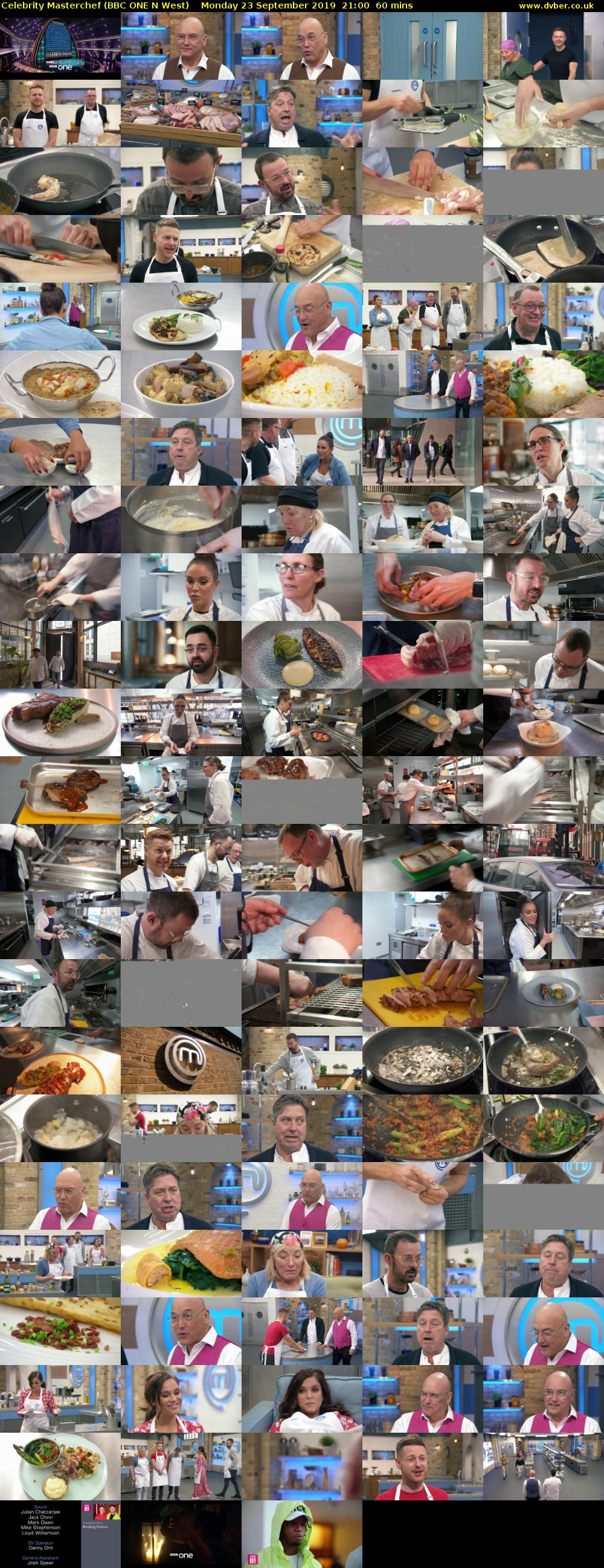 Celebrity Masterchef (BBC ONE N West) Monday 23 September 2019 21:00 - 22:00