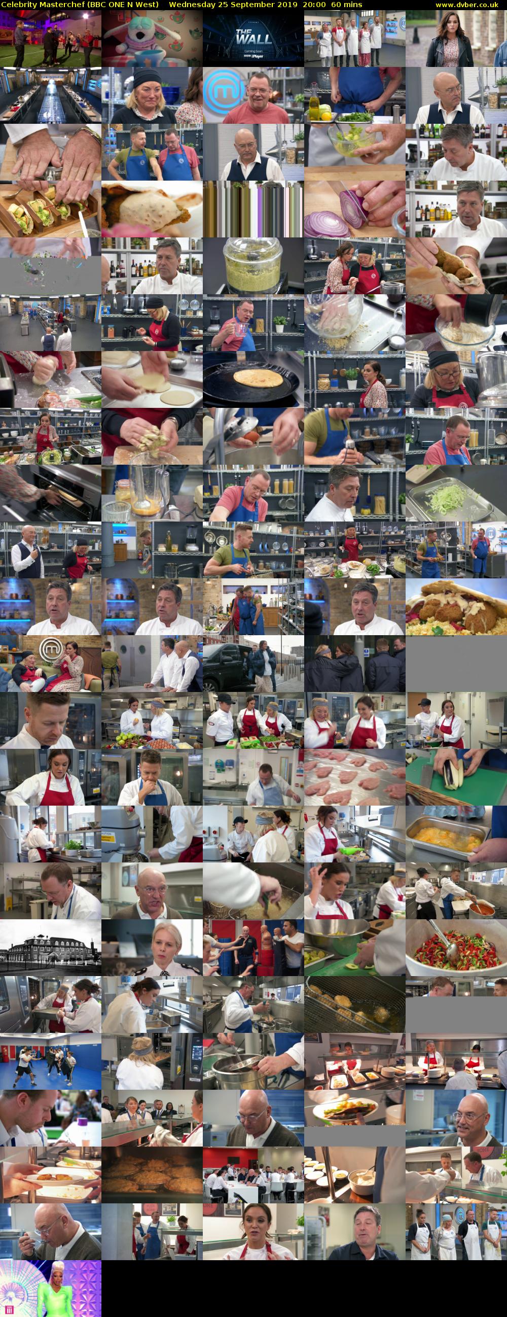Celebrity Masterchef (BBC ONE N West) Wednesday 25 September 2019 20:00 - 21:00