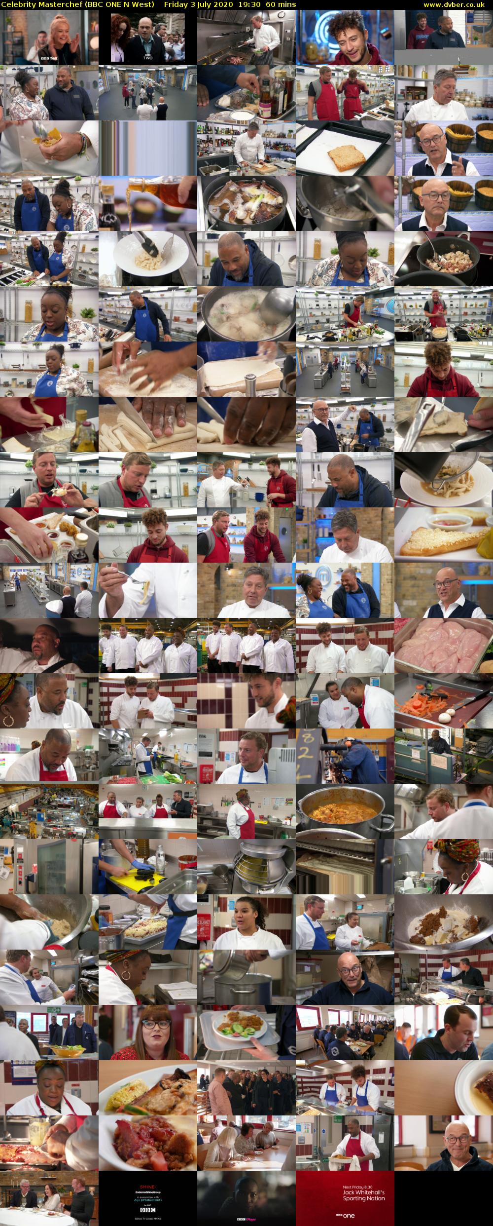 Celebrity Masterchef (BBC ONE N West) Friday 3 July 2020 19:30 - 20:30
