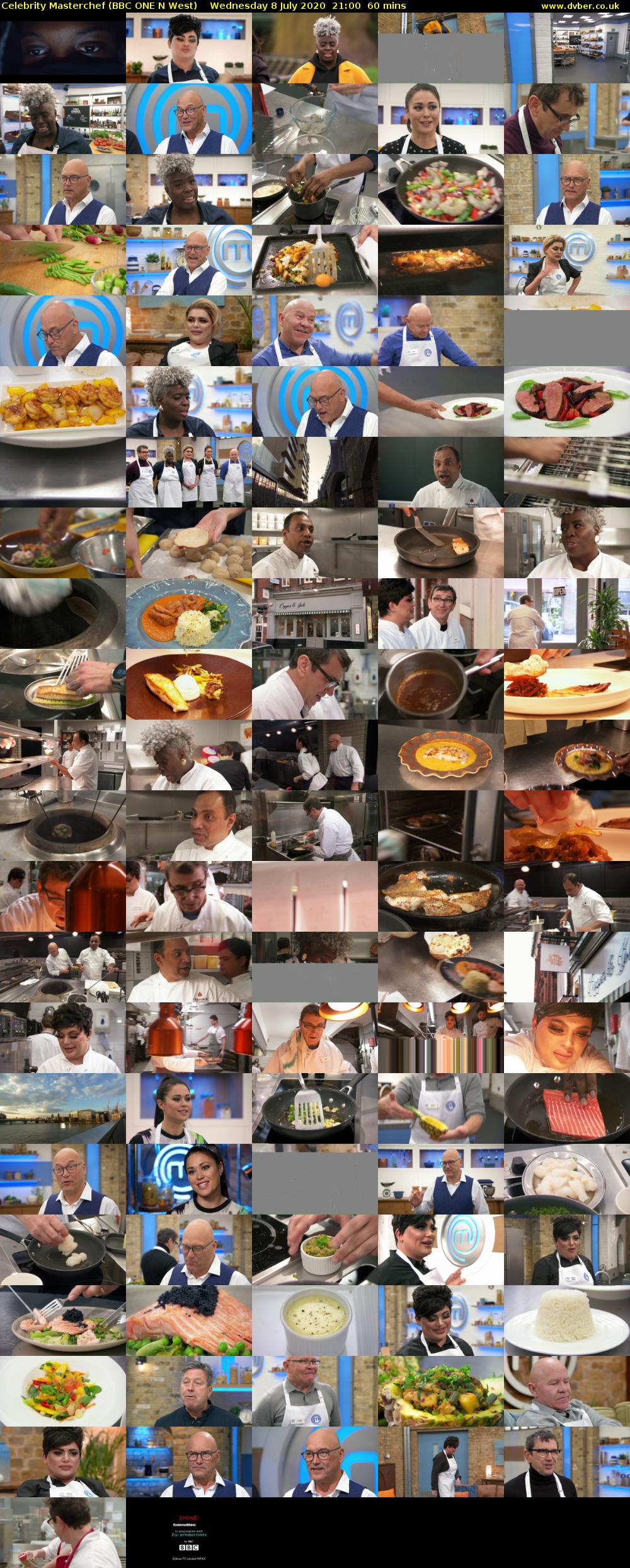 Celebrity Masterchef (BBC ONE N West) Wednesday 8 July 2020 21:00 - 22:00