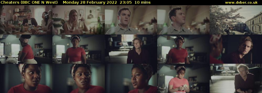 Cheaters (BBC ONE N West) Monday 28 February 2022 23:05 - 23:15