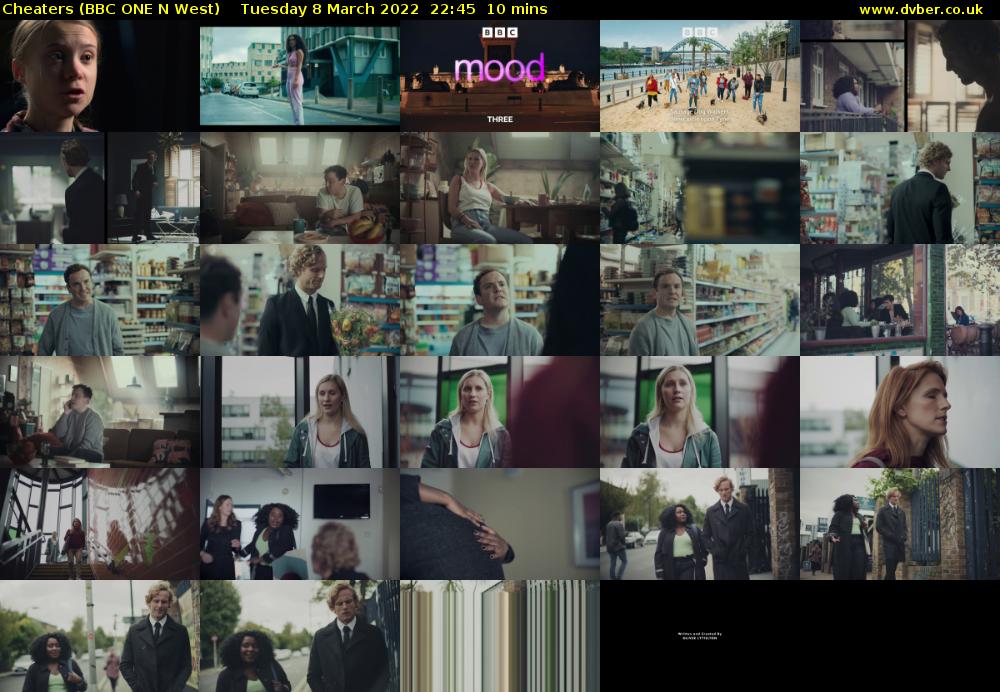 Cheaters (BBC ONE N West) Tuesday 8 March 2022 22:45 - 22:55