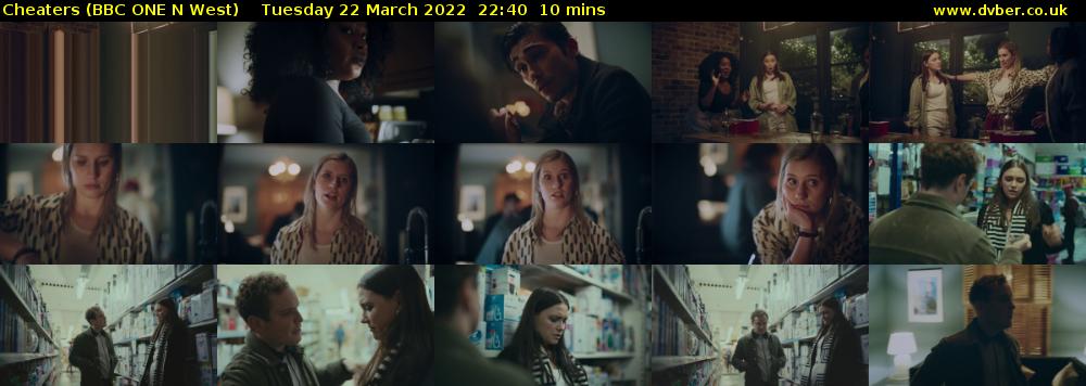 Cheaters (BBC ONE N West) Tuesday 22 March 2022 22:40 - 22:50