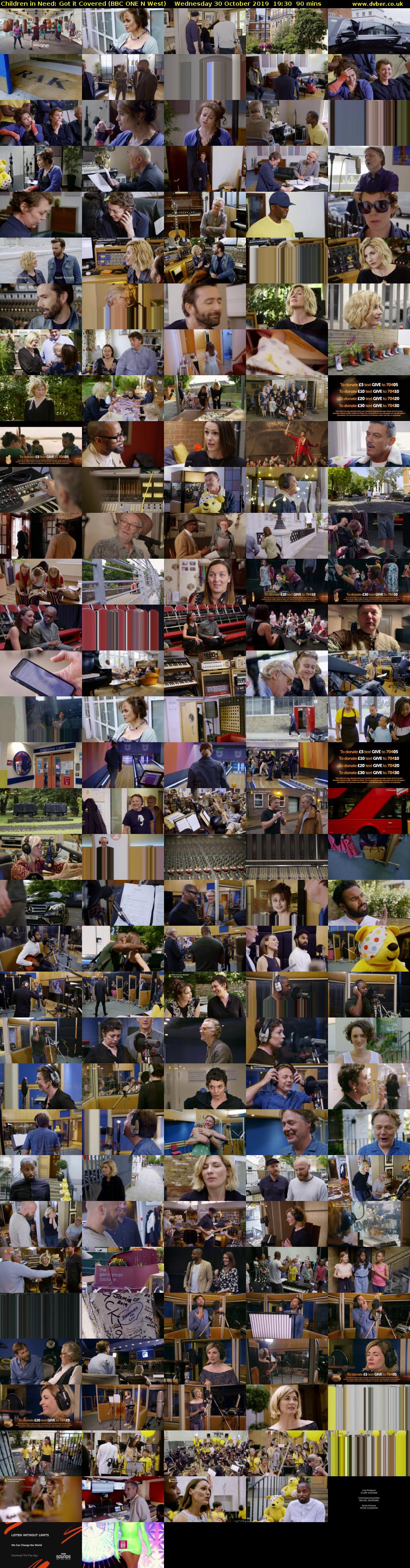Children in Need: Got it Covered (BBC ONE N West) Wednesday 30 October 2019 19:30 - 21:00