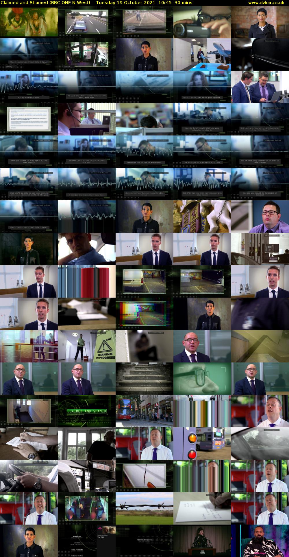 Claimed and Shamed (BBC ONE N West) Tuesday 19 October 2021 10:45 - 11:15
