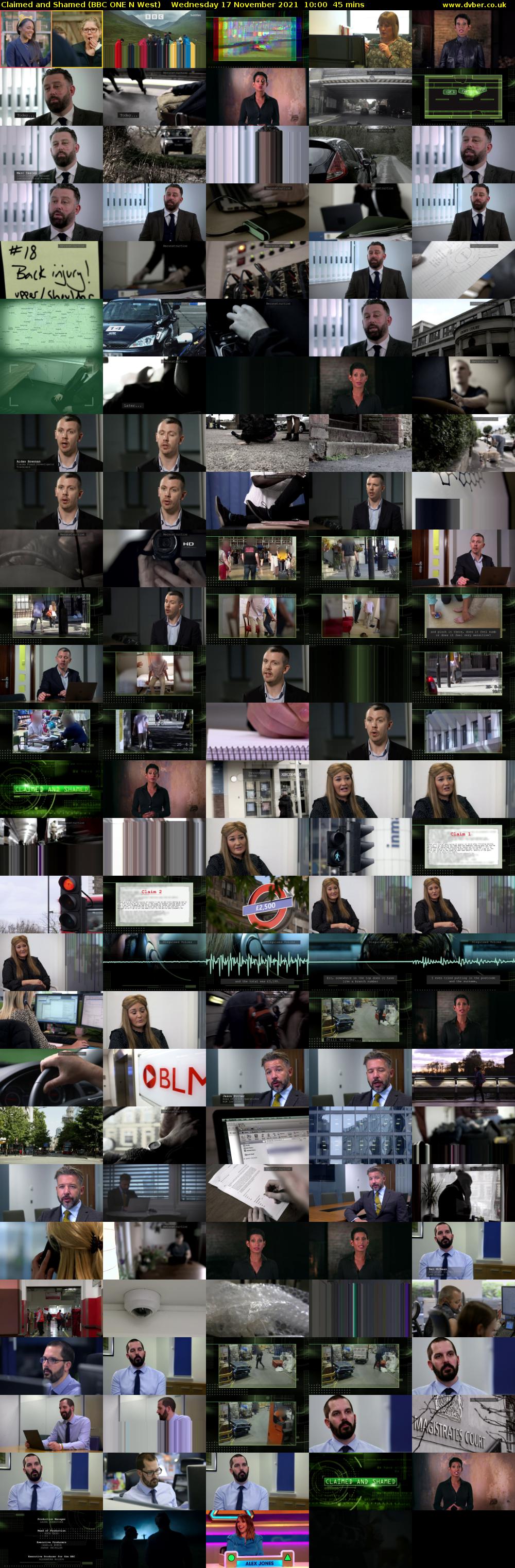 Claimed and Shamed (BBC ONE N West) Wednesday 17 November 2021 10:00 - 10:45