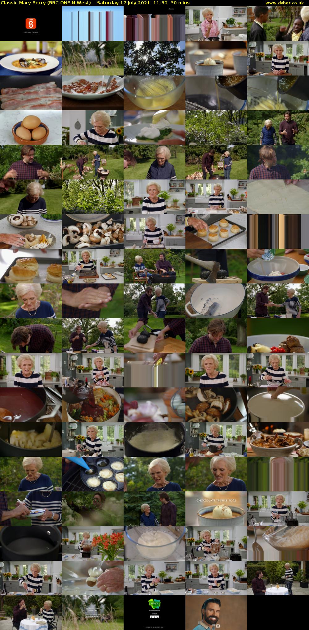 Classic Mary Berry (BBC ONE N West) Saturday 17 July 2021 11:30 - 12:00