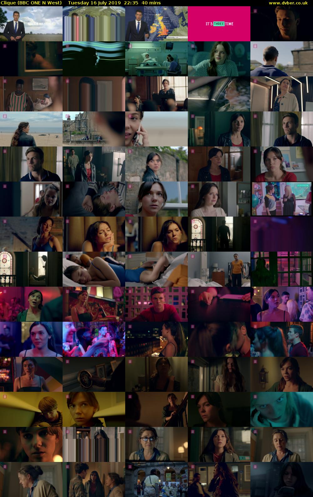 Clique (BBC ONE N West) Tuesday 16 July 2019 22:35 - 23:15