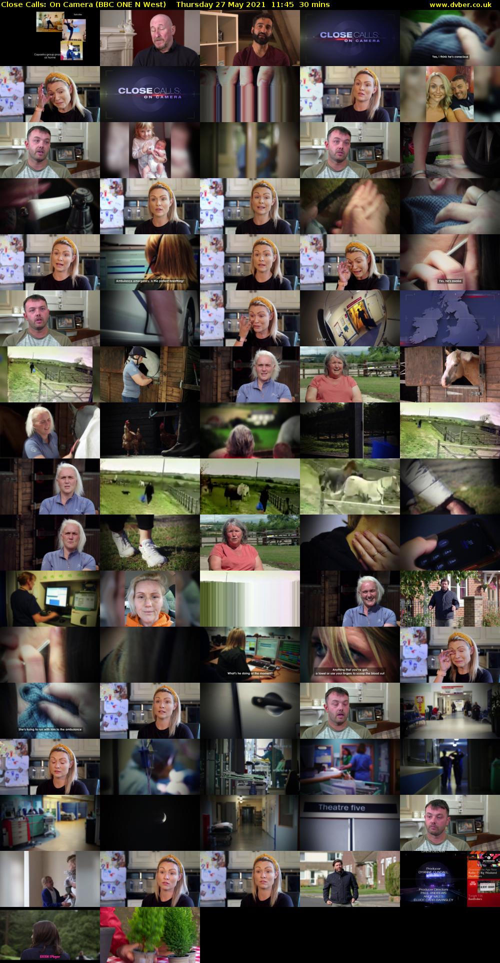 Close Calls: On Camera (BBC ONE N West) Thursday 27 May 2021 11:45 - 12:15