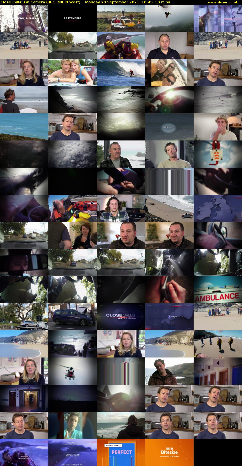 Close Calls: On Camera (BBC ONE N West) Monday 20 September 2021 10:45 - 11:15