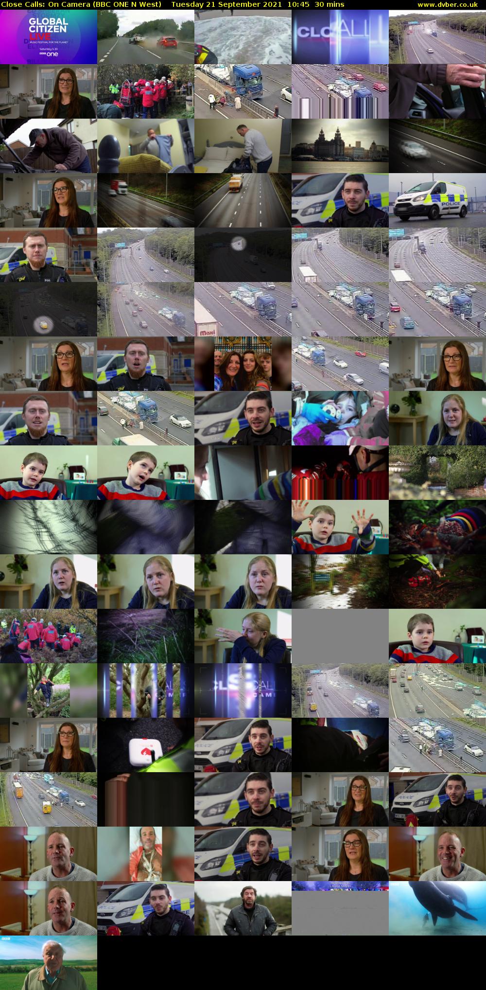Close Calls: On Camera (BBC ONE N West) Tuesday 21 September 2021 10:45 - 11:15