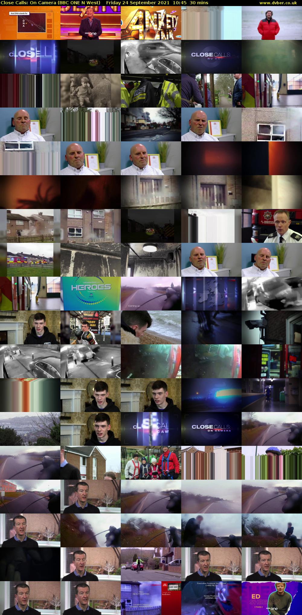 Close Calls: On Camera (BBC ONE N West) Friday 24 September 2021 10:45 - 11:15