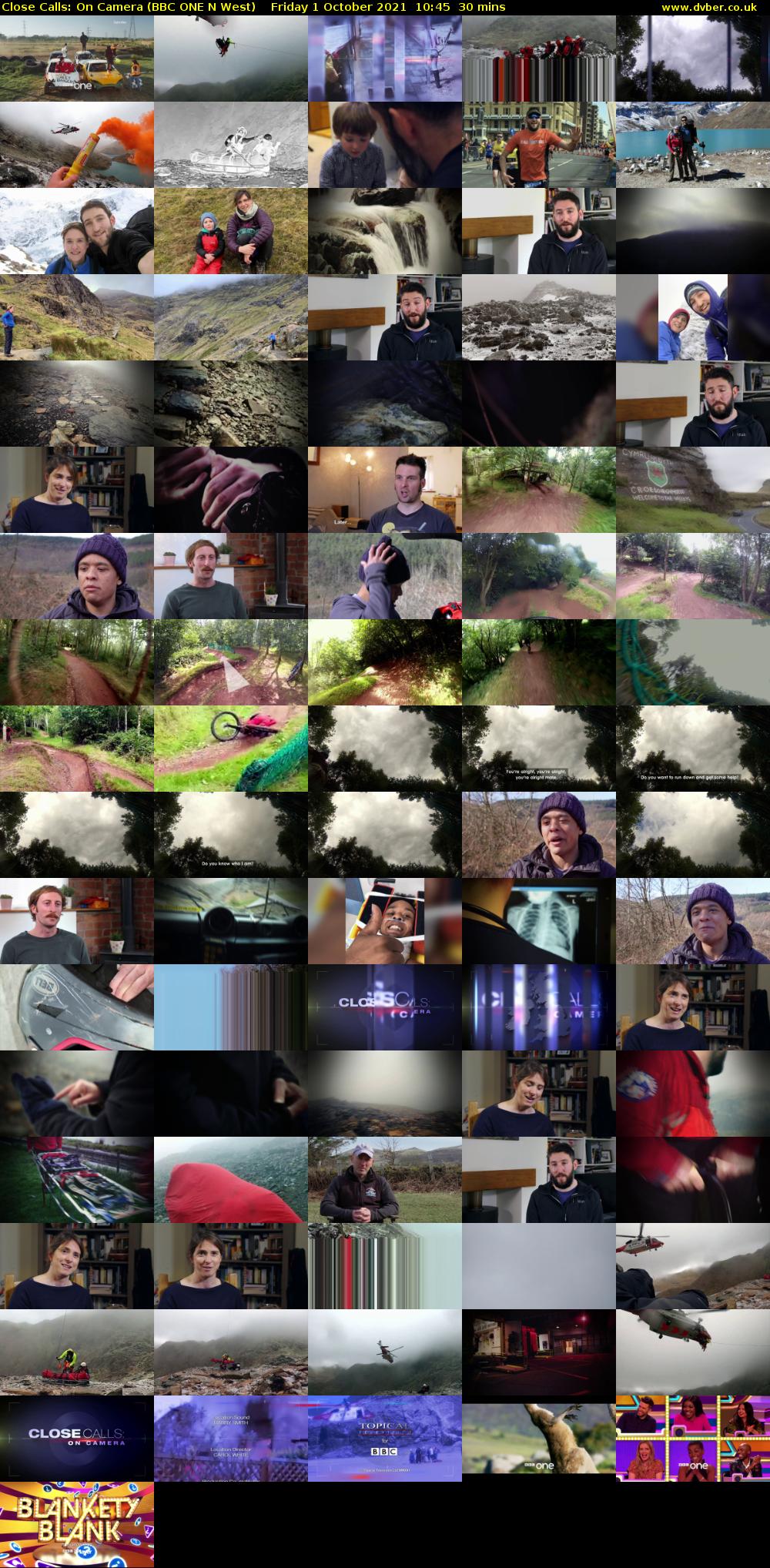 Close Calls: On Camera (BBC ONE N West) Friday 1 October 2021 10:45 - 11:15