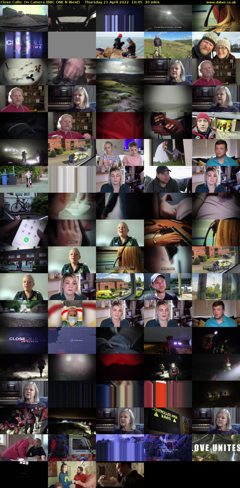 Close Calls: On Camera (BBC ONE N West) Thursday 21 April 2022 10:45 - 11:15