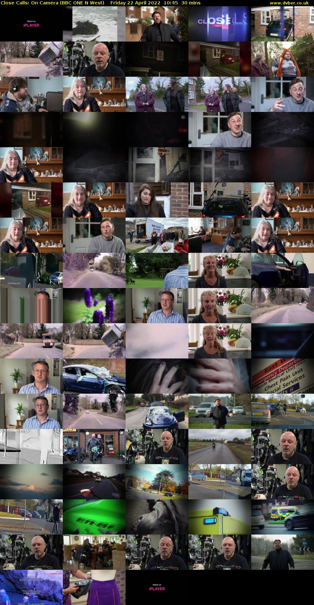 Close Calls: On Camera (BBC ONE N West) Friday 22 April 2022 10:45 - 11:15