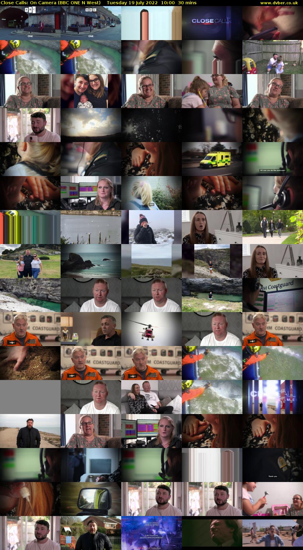 Close Calls: On Camera (BBC ONE N West) Tuesday 19 July 2022 10:00 - 10:30