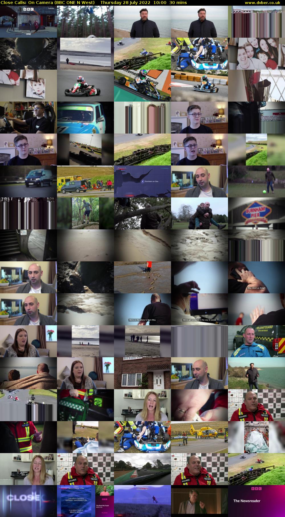 Close Calls: On Camera (BBC ONE N West) Thursday 28 July 2022 10:00 - 10:30