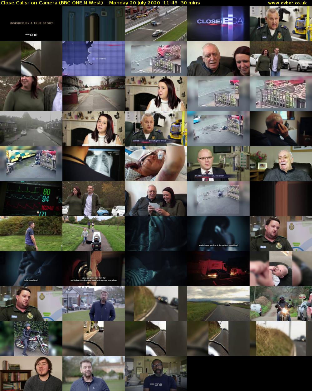Close Calls: on Camera (BBC ONE N West) Monday 20 July 2020 11:45 - 12:15