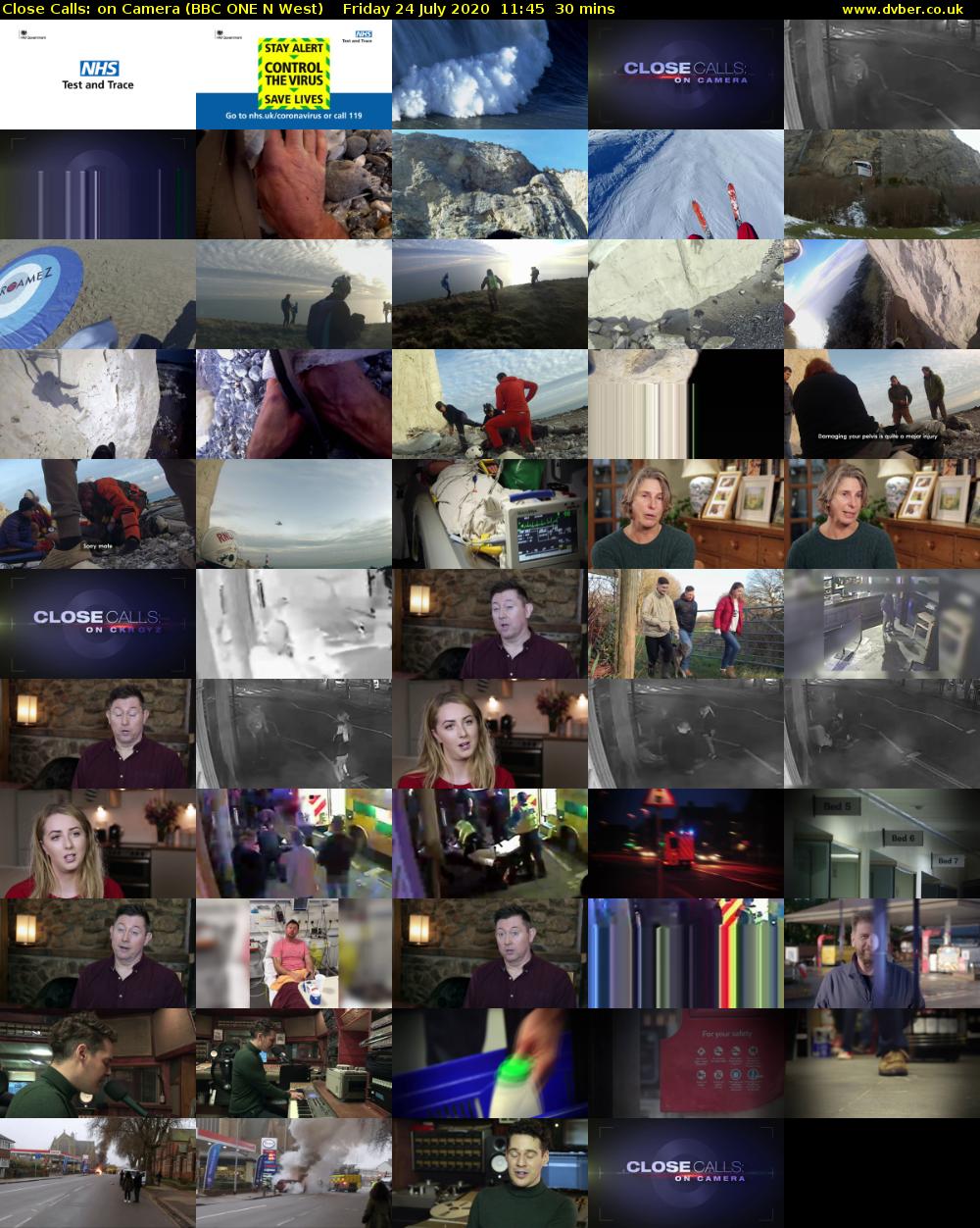 Close Calls: on Camera (BBC ONE N West) Friday 24 July 2020 11:45 - 12:15