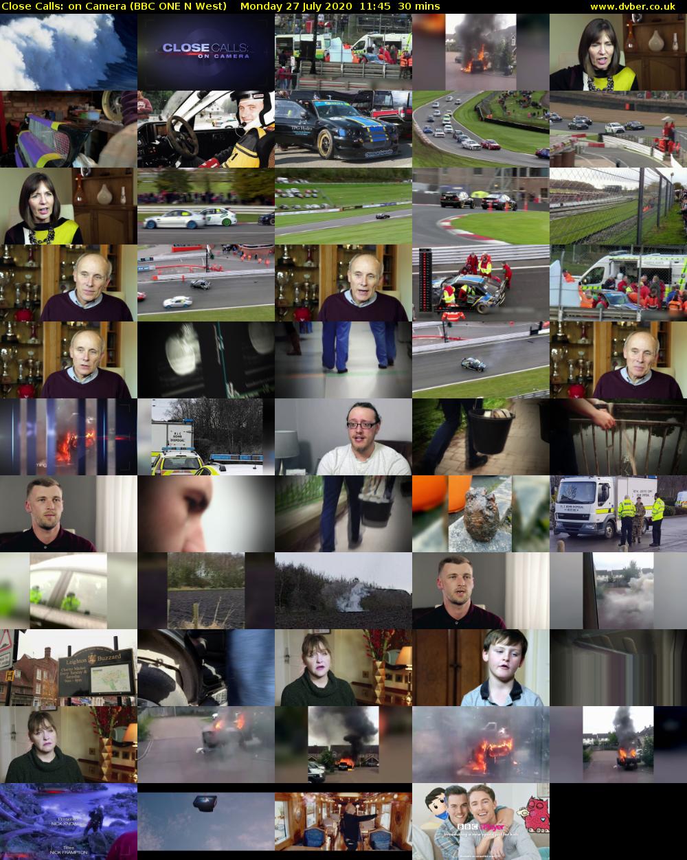 Close Calls: on Camera (BBC ONE N West) Monday 27 July 2020 11:45 - 12:15