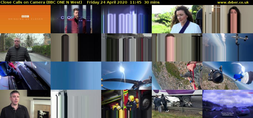 Close Calls on Camera (BBC ONE N West) Friday 24 April 2020 11:45 - 12:15