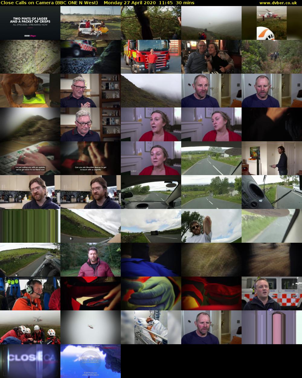Close Calls on Camera (BBC ONE N West) Monday 27 April 2020 11:45 - 12:15