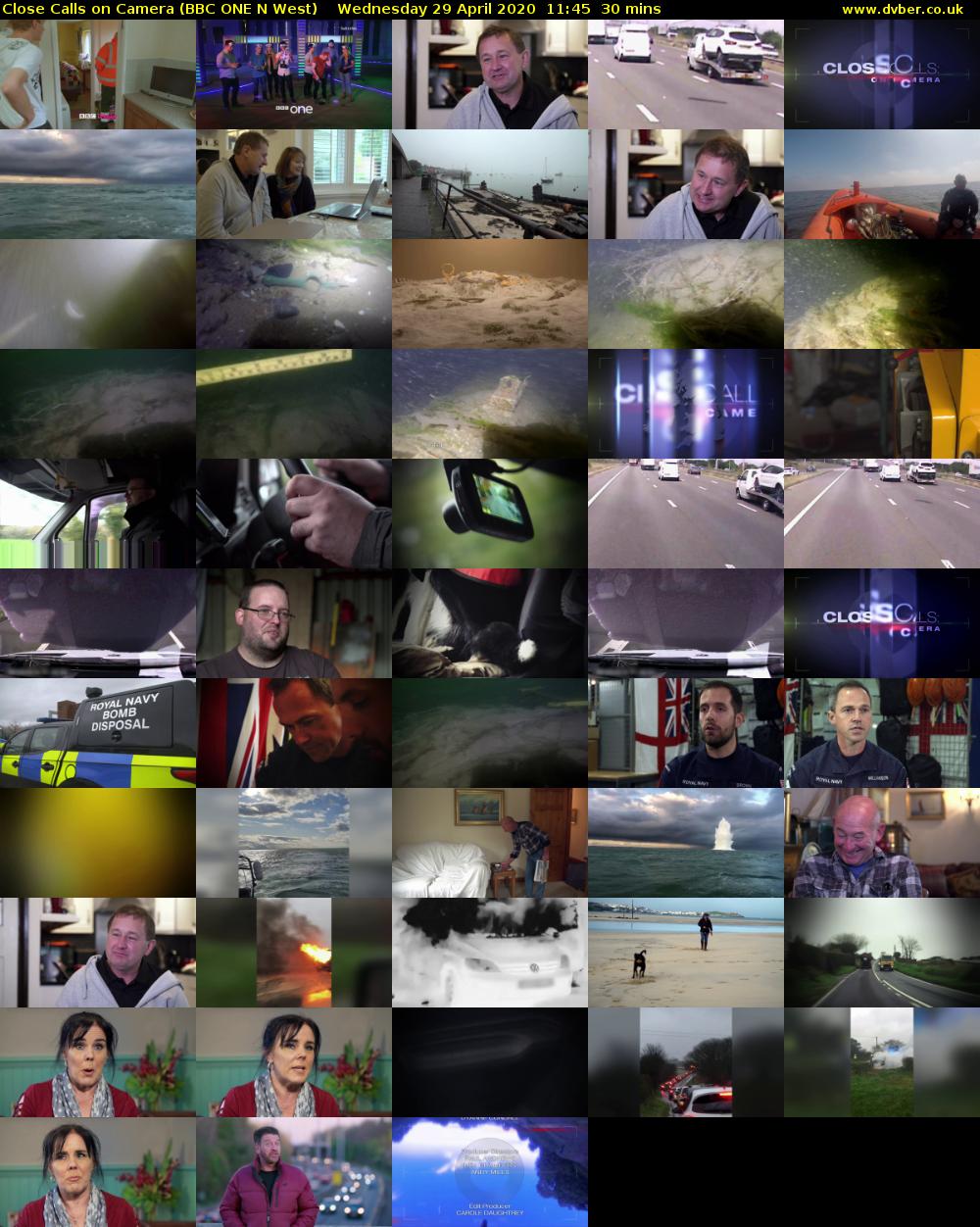Close Calls on Camera (BBC ONE N West) Wednesday 29 April 2020 11:45 - 12:15