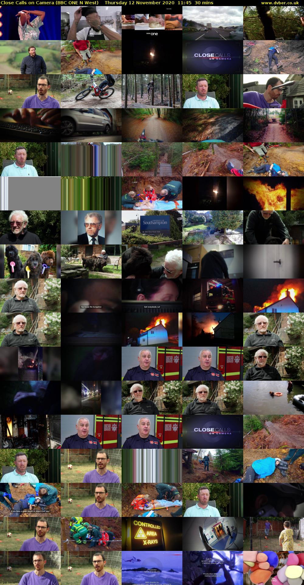 Close Calls on Camera (BBC ONE N West) Thursday 12 November 2020 11:45 - 12:15