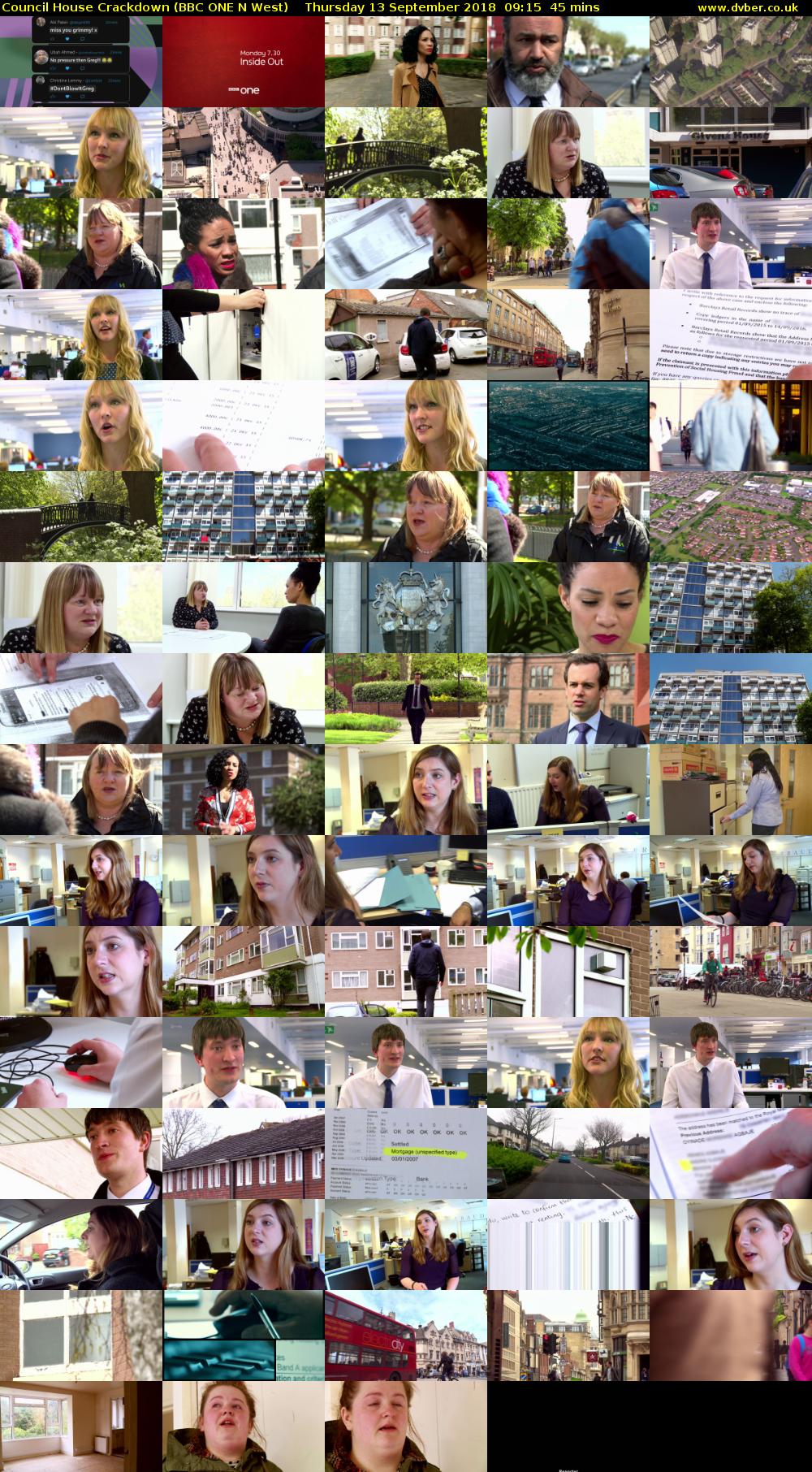 Council House Crackdown (BBC ONE N West) Thursday 13 September 2018 09:15 - 10:00