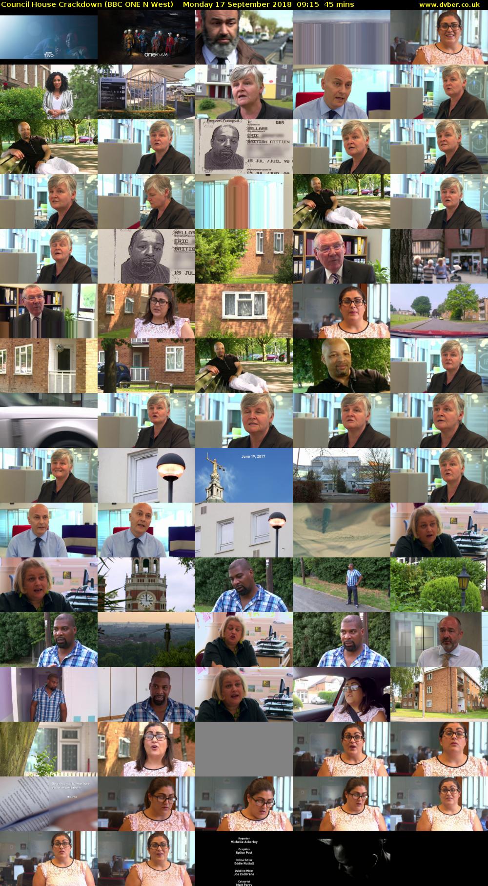 Council House Crackdown (BBC ONE N West) Monday 17 September 2018 09:15 - 10:00