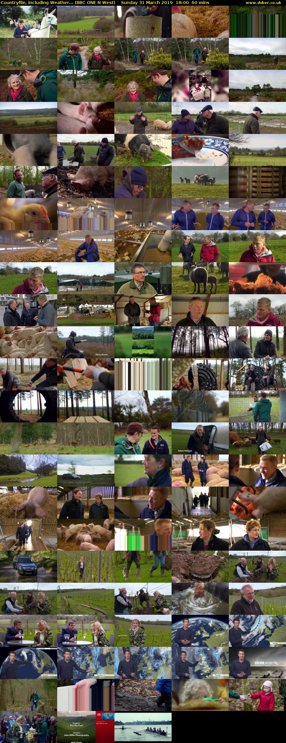 Countryfile, including Weather... (BBC ONE N West) Sunday 31 March 2019 18:00 - 19:00