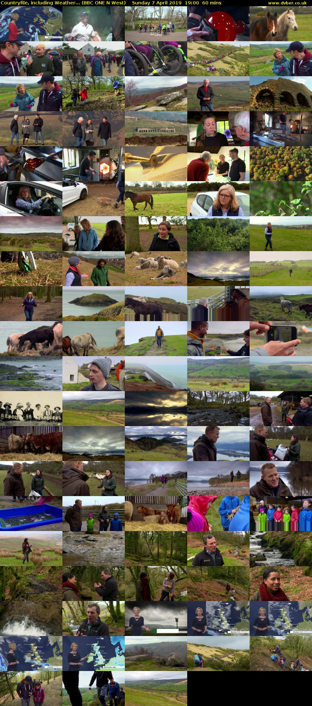 Countryfile, including Weather... (BBC ONE N West) Sunday 7 April 2019 19:00 - 20:00