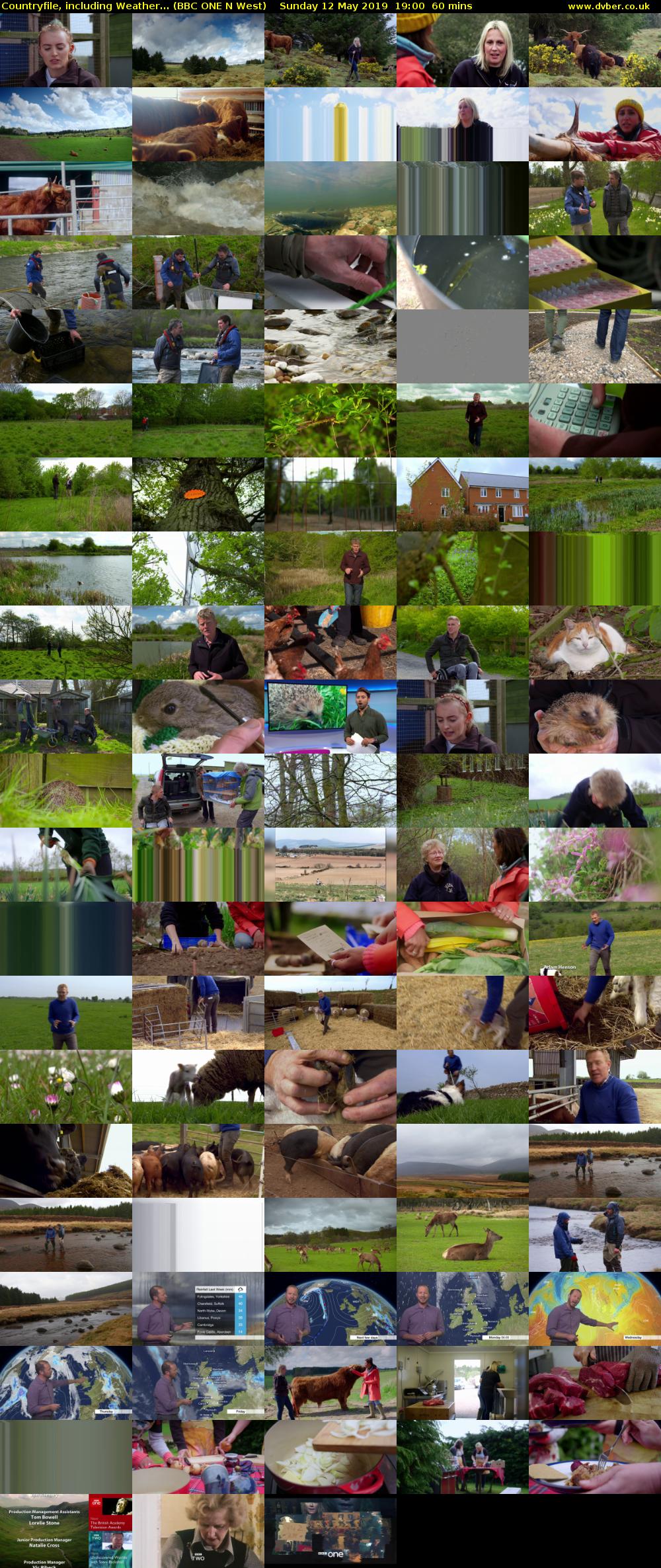 Countryfile, including Weather... (BBC ONE N West) Sunday 12 May 2019 19:00 - 20:00