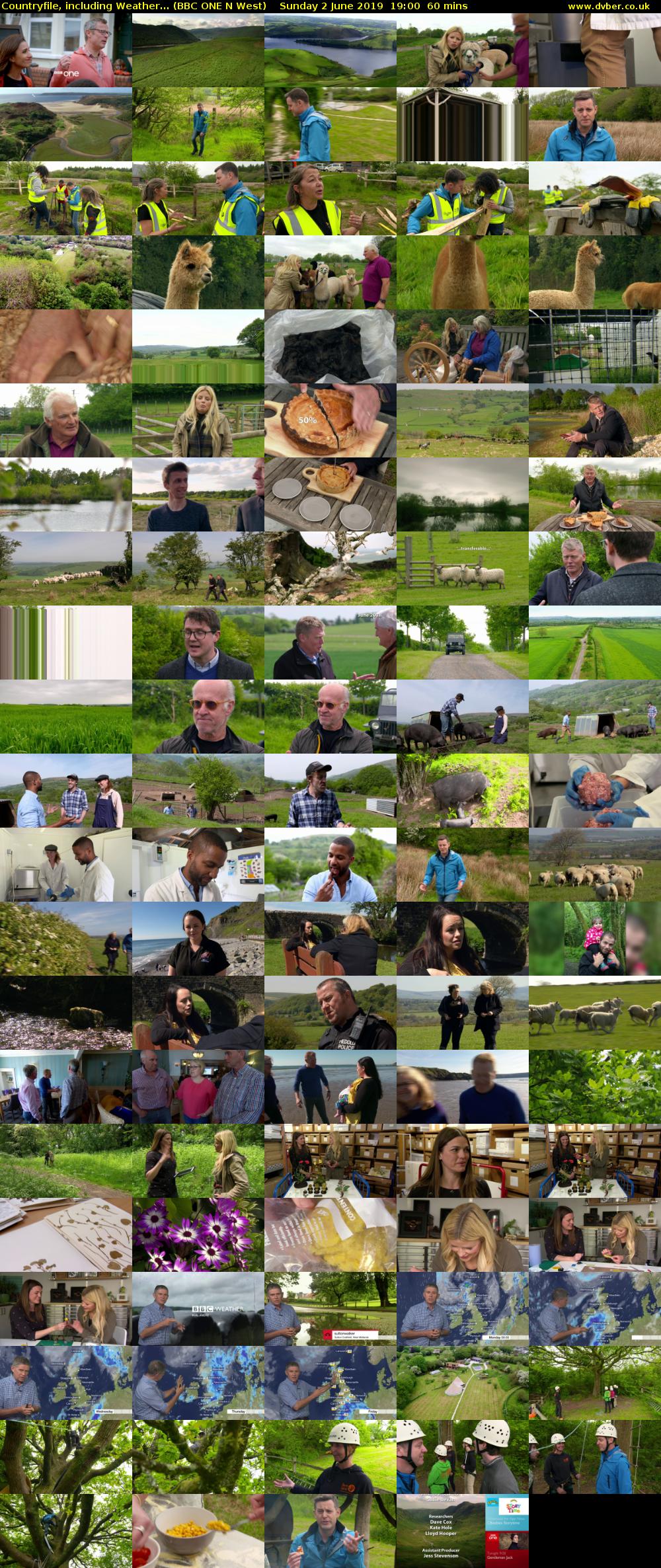Countryfile, including Weather... (BBC ONE N West) Sunday 2 June 2019 19:00 - 20:00
