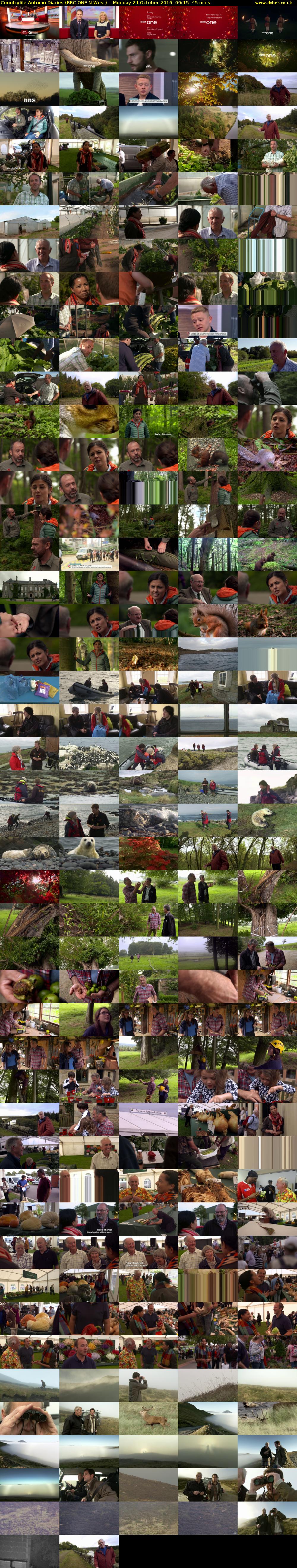 Countryfile Autumn Diaries (BBC ONE N West) Monday 24 October 2016 09:15 - 10:00