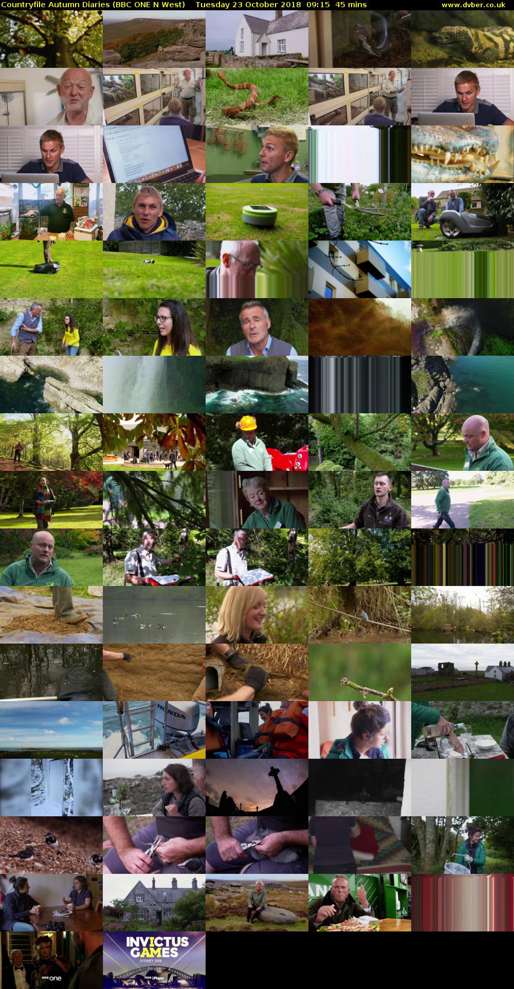 Countryfile Autumn Diaries (BBC ONE N West) Tuesday 23 October 2018 09:15 - 10:00