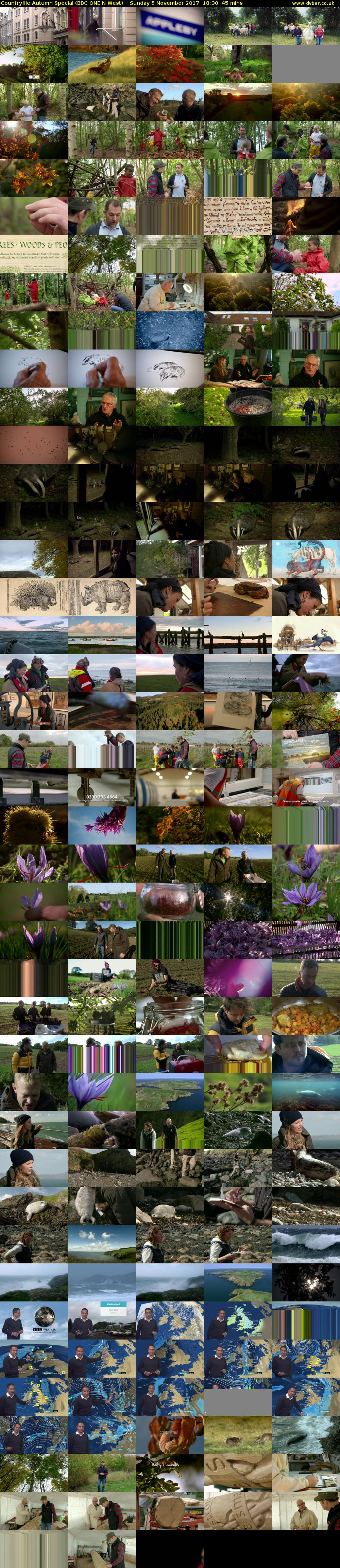 Countryfile Autumn Special (BBC ONE N West) Sunday 5 November 2017 18:30 - 19:15