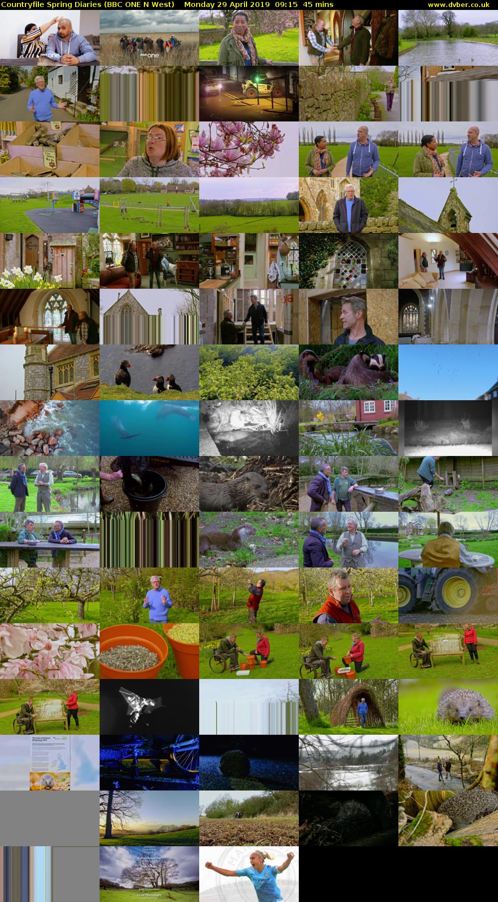Countryfile Spring Diaries (BBC ONE N West) Monday 29 April 2019 09:15 - 10:00
