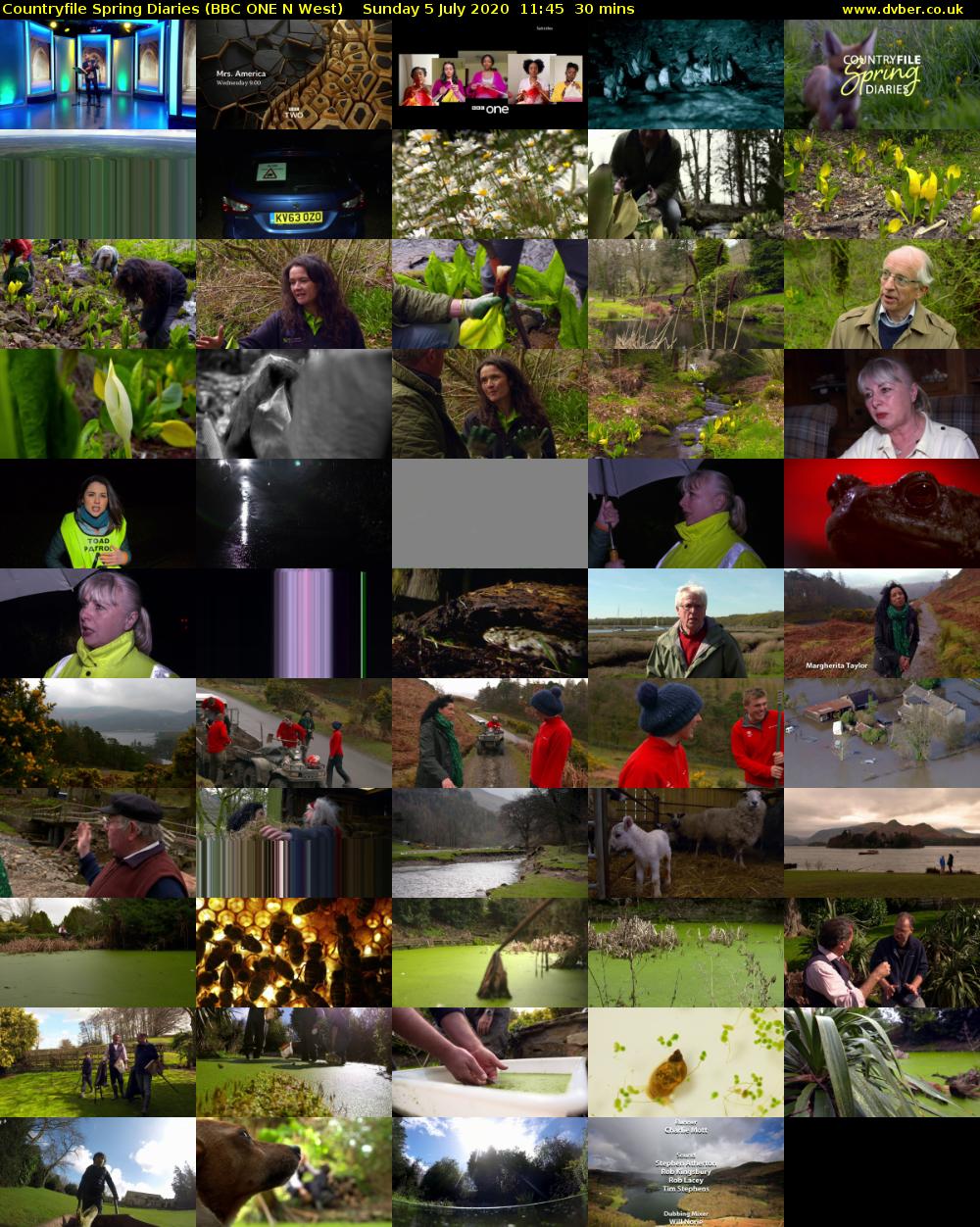 Countryfile Spring Diaries (BBC ONE N West) Sunday 5 July 2020 11:45 - 12:15
