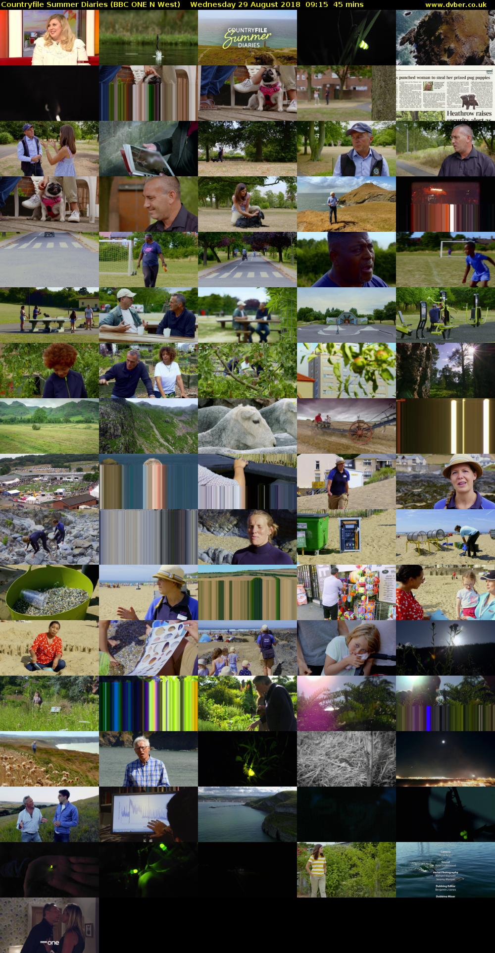 Countryfile Summer Diaries (BBC ONE N West) Wednesday 29 August 2018 09:15 - 10:00