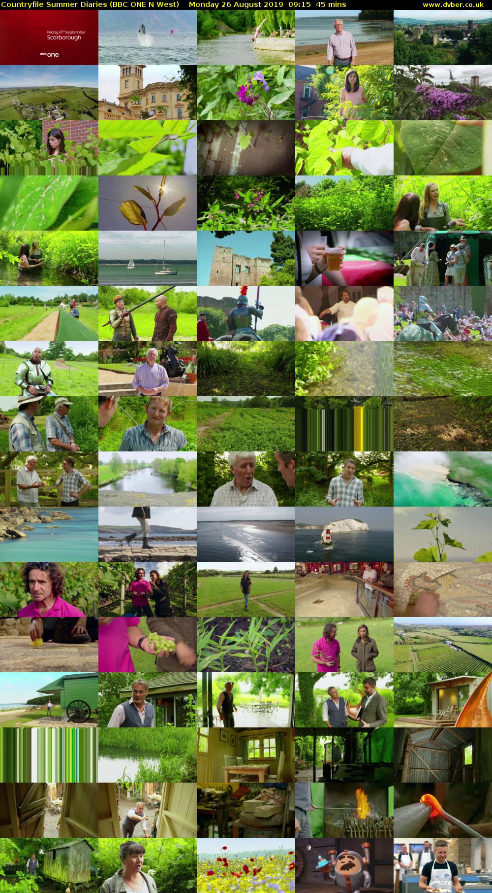 Countryfile Summer Diaries (BBC ONE N West) Monday 26 August 2019 09:15 - 10:00
