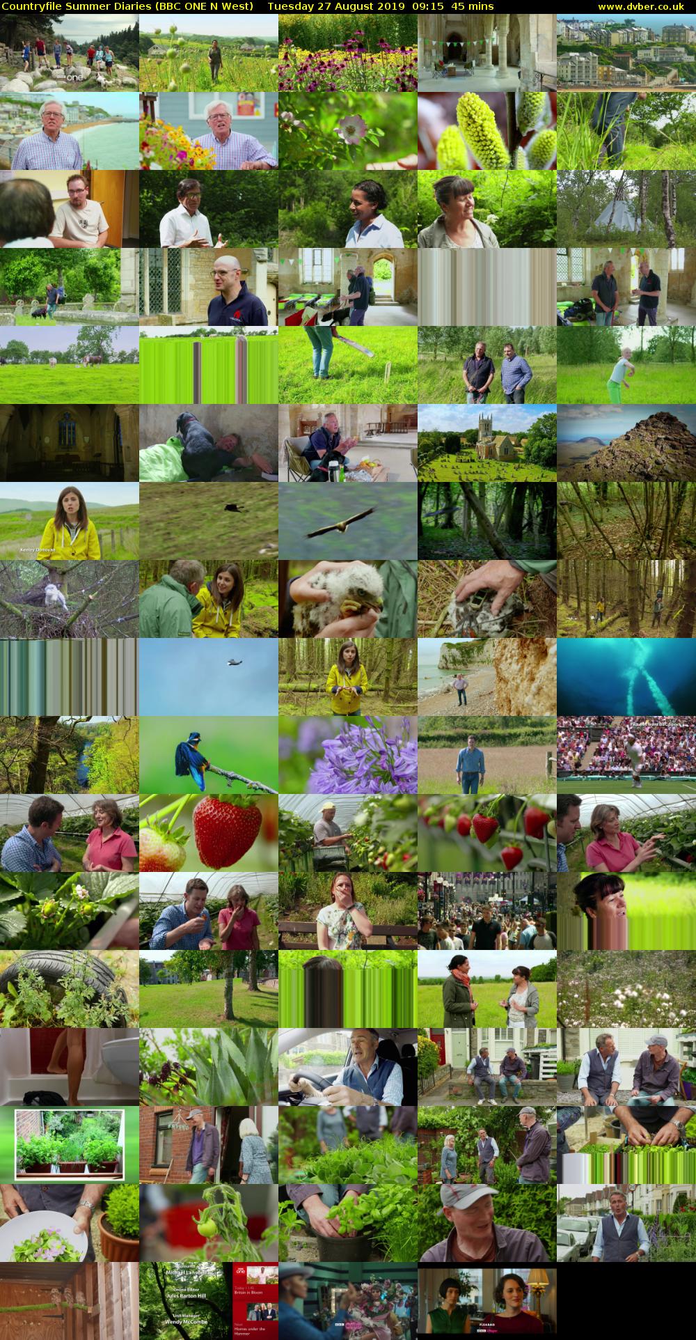 Countryfile Summer Diaries (BBC ONE N West) Tuesday 27 August 2019 09:15 - 10:00