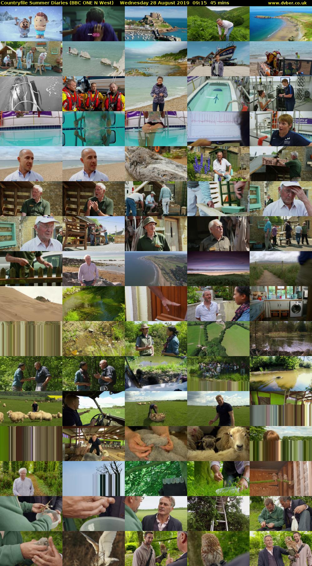 Countryfile Summer Diaries (BBC ONE N West) Wednesday 28 August 2019 09:15 - 10:00