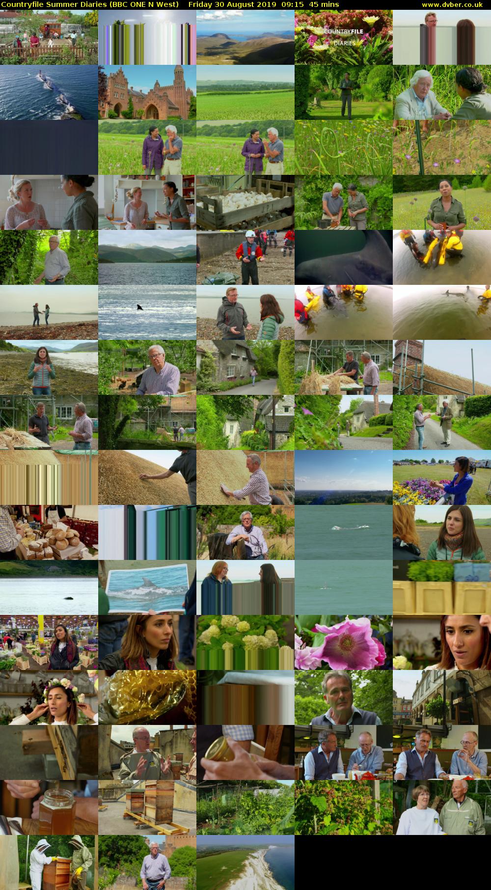 Countryfile Summer Diaries (BBC ONE N West) Friday 30 August 2019 09:15 - 10:00