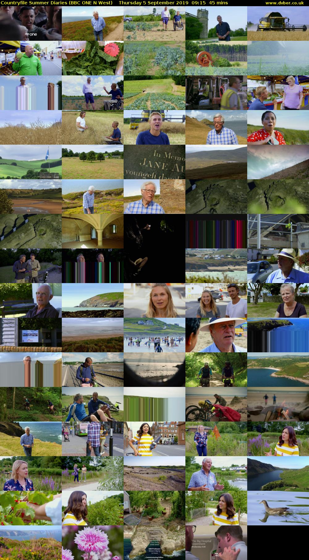 Countryfile Summer Diaries (BBC ONE N West) Thursday 5 September 2019 09:15 - 10:00