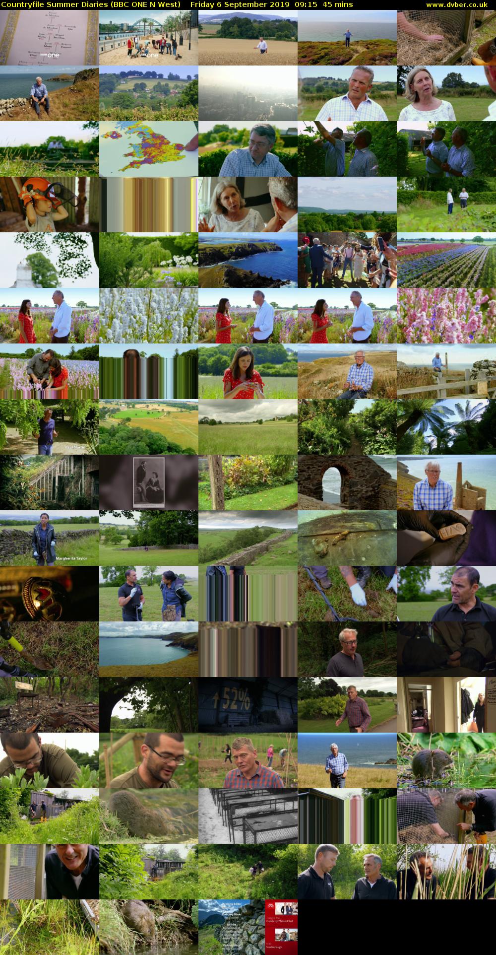 Countryfile Summer Diaries (BBC ONE N West) Friday 6 September 2019 09:15 - 10:00