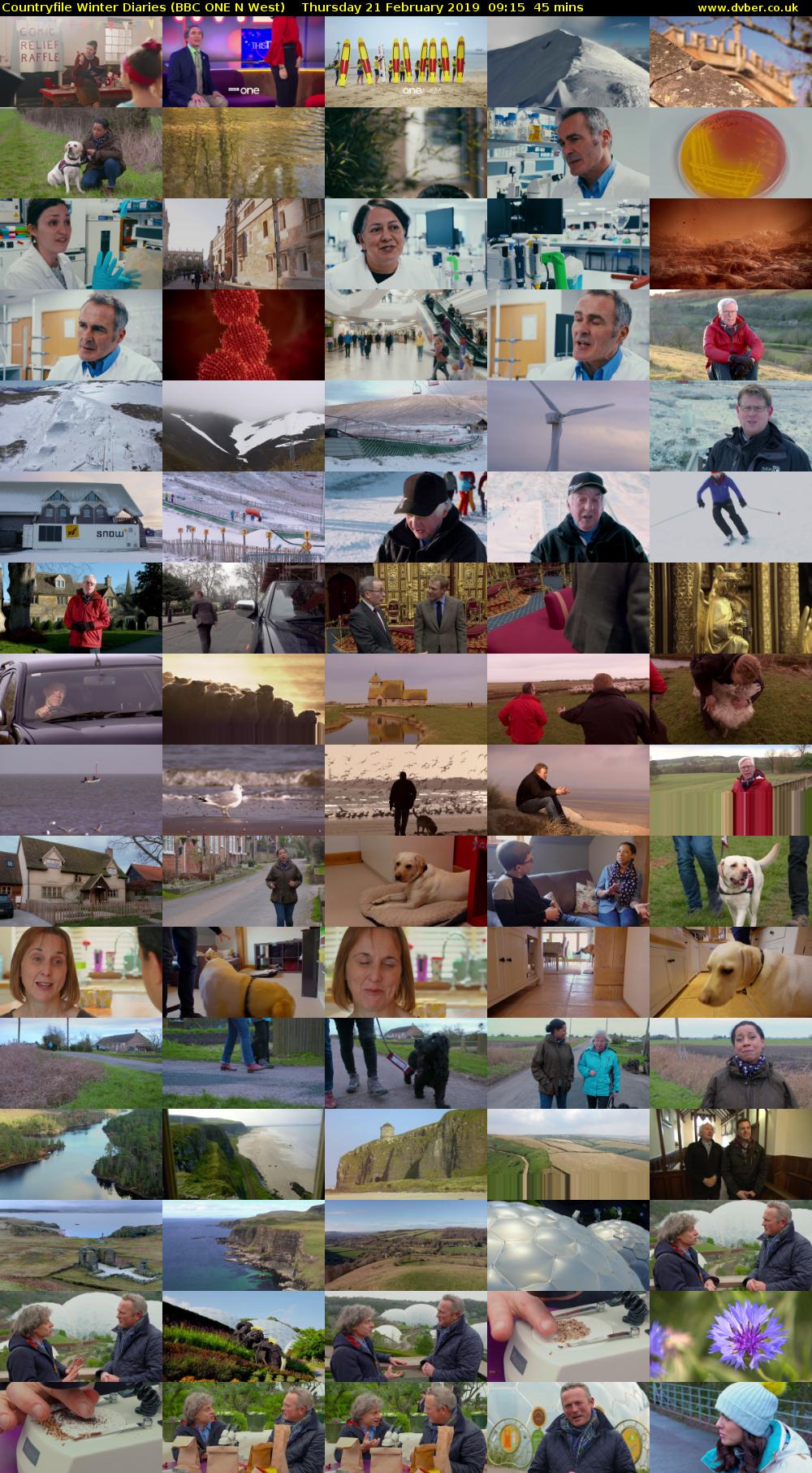 Countryfile Winter Diaries (BBC ONE N West) Thursday 21 February 2019 09:15 - 10:00