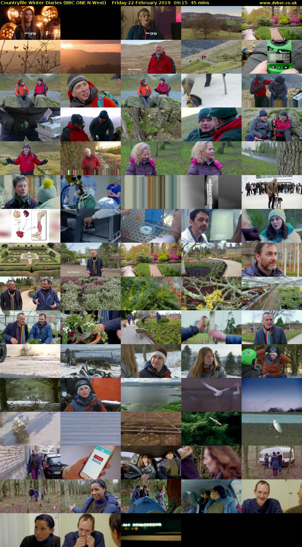 Countryfile Winter Diaries (BBC ONE N West) Friday 22 February 2019 09:15 - 10:00