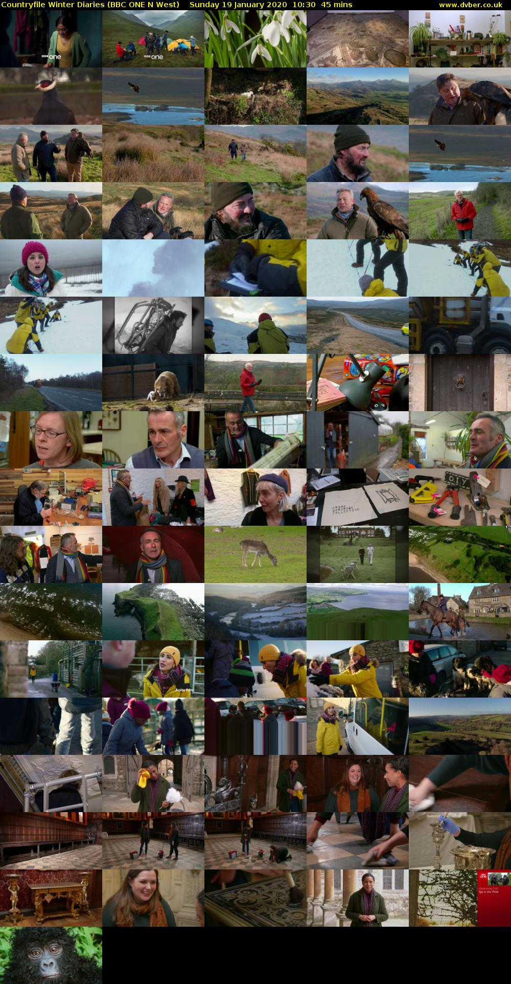 Countryfile Winter Diaries (BBC ONE N West) Sunday 19 January 2020 10:30 - 11:15