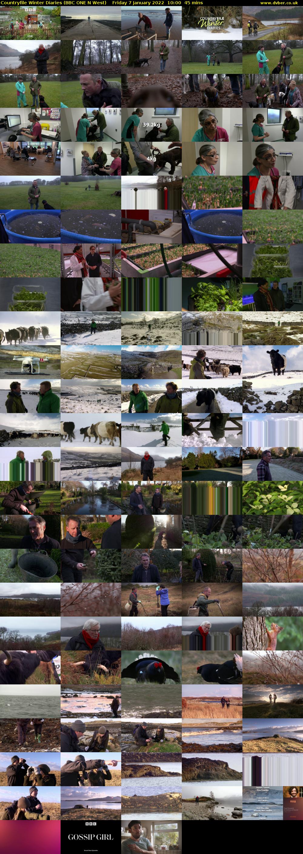 Countryfile Winter Diaries (BBC ONE N West) Friday 7 January 2022 10:00 - 10:45
